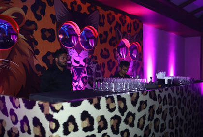 Bar and Backdrop — After Party decor — Zuri